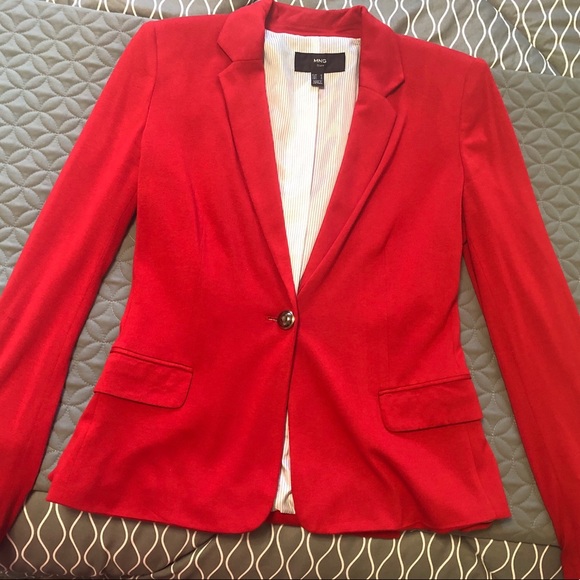 🔥 SOLD 🔥 Mango Cherry Red Blazer 🍒 😍 - Picture 3 of 7